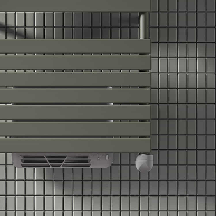 Radiateur électrique design connecté - 750W - vertical - gris/noir -  Polygon IRSAP