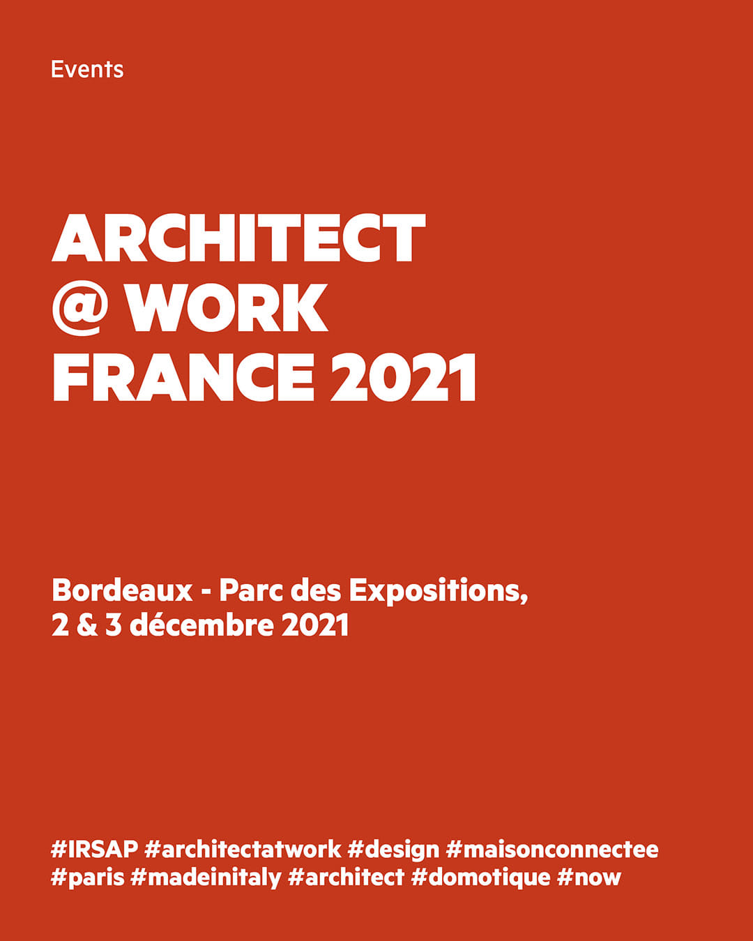 ARCHITECT@WORK BORDEAUX 2021