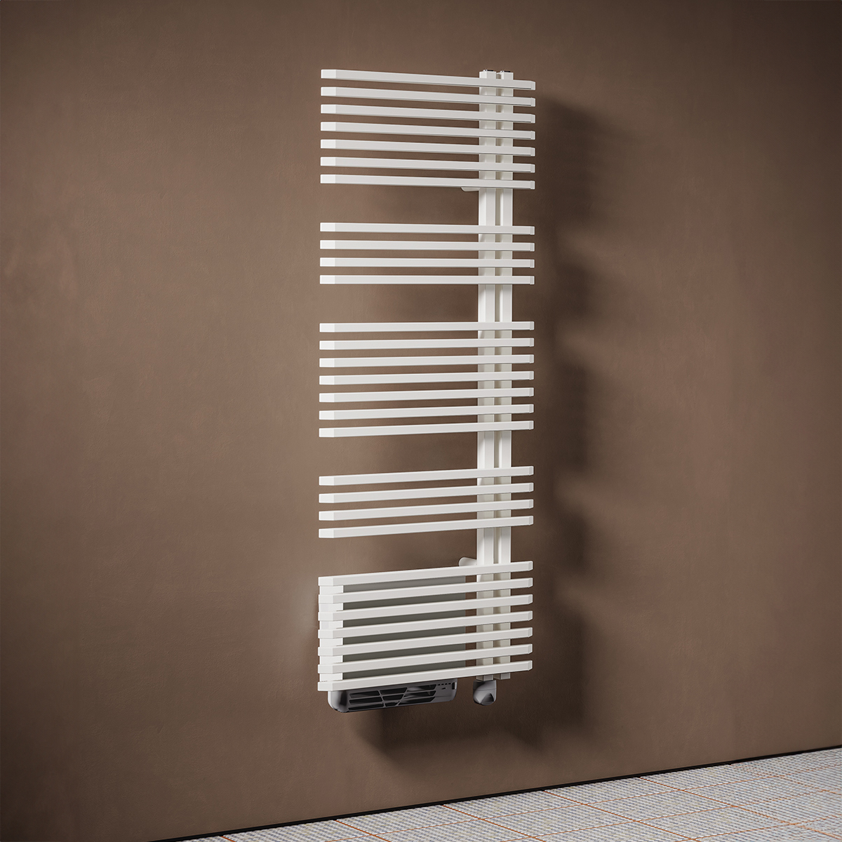 Jazz S Air, Горизонтальный 1260 mm, Длина 500 mm,  термовентилятора, Белый матовый
