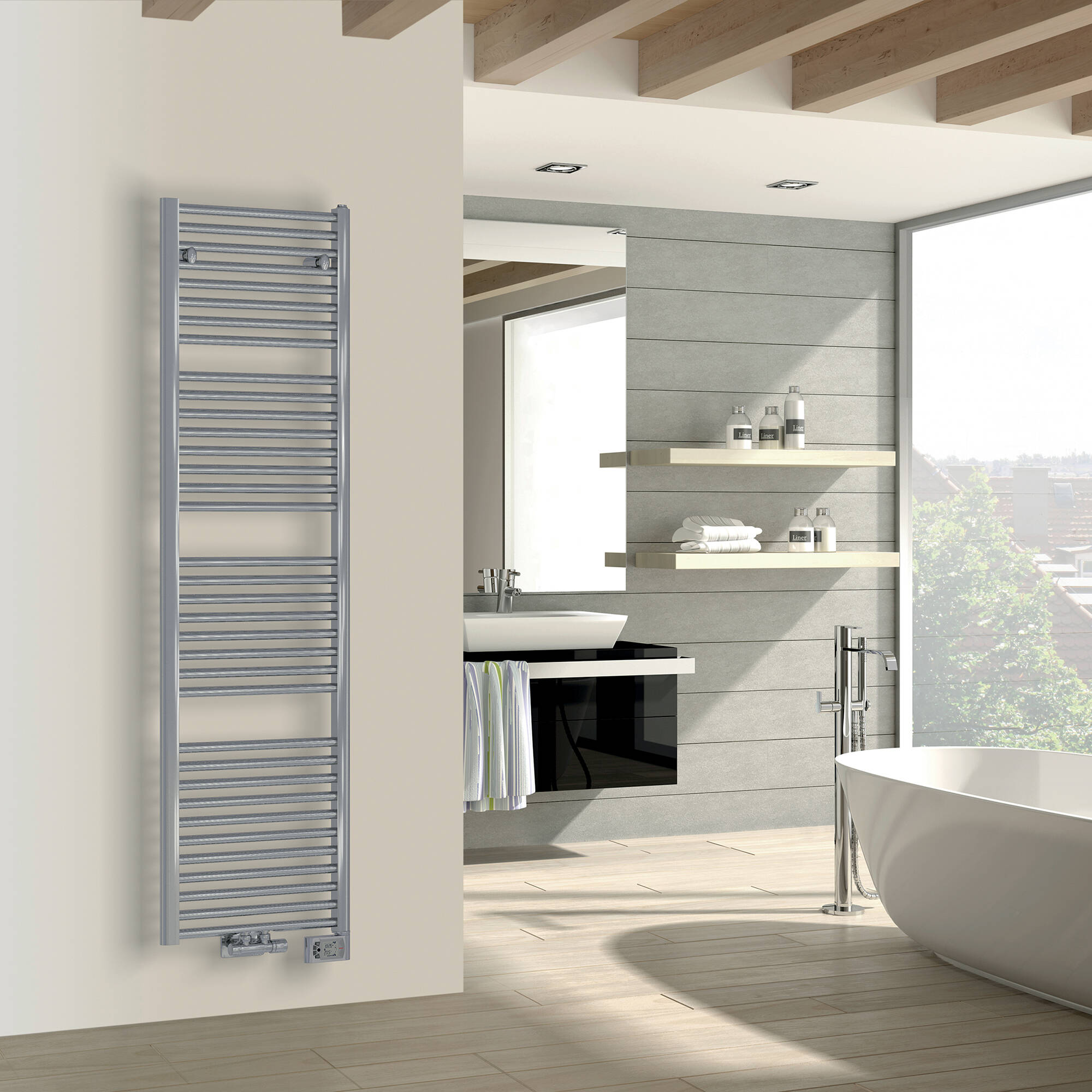 Ares Cromato Misto, hauteur 1720 mm, largeur 530 mm, , Chromé