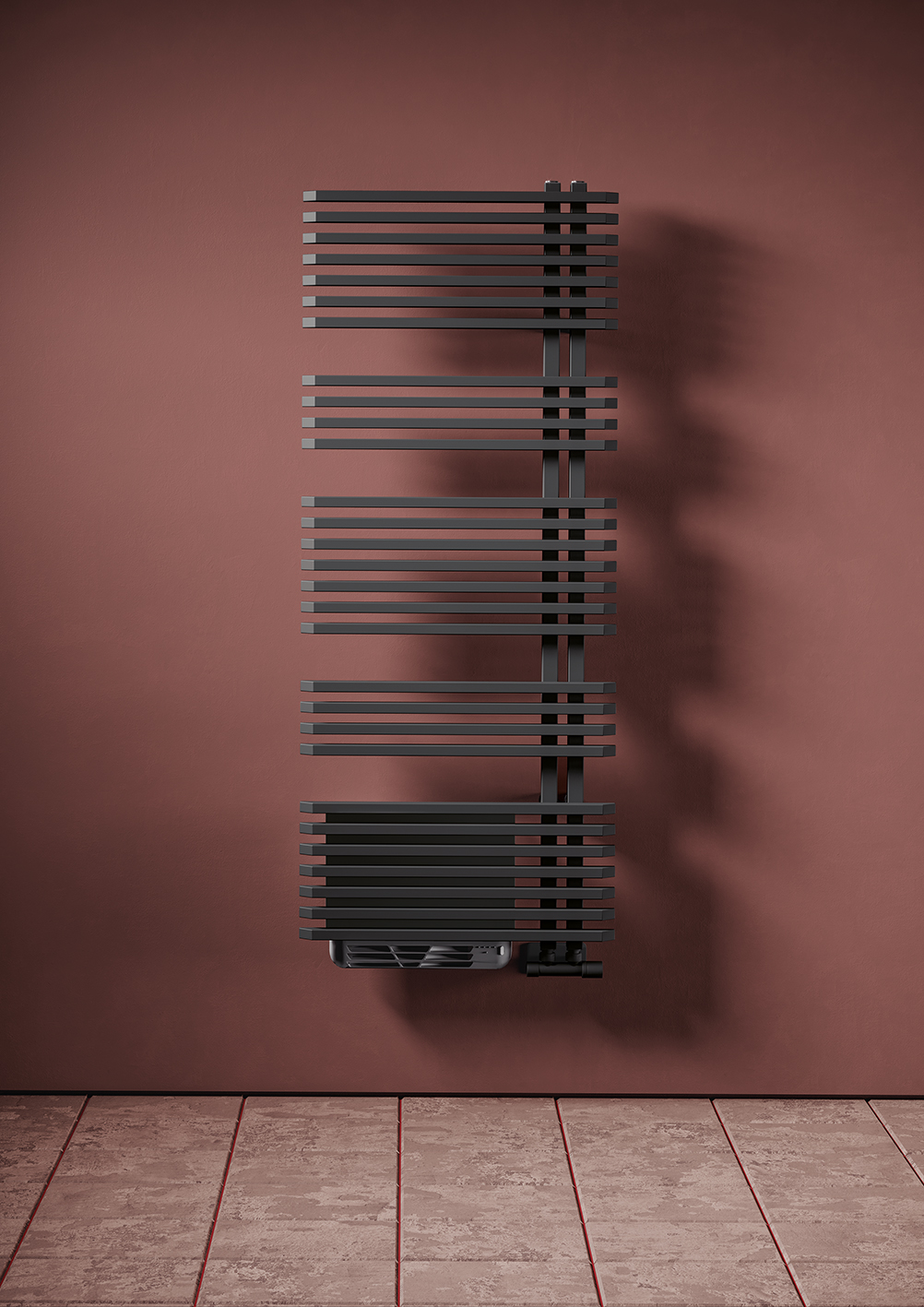 Jazz S Air Mix, Hight 1260 mm, Lenght 500 mm, with air diffuser, Matt Anthracite Grey - RAL 7016