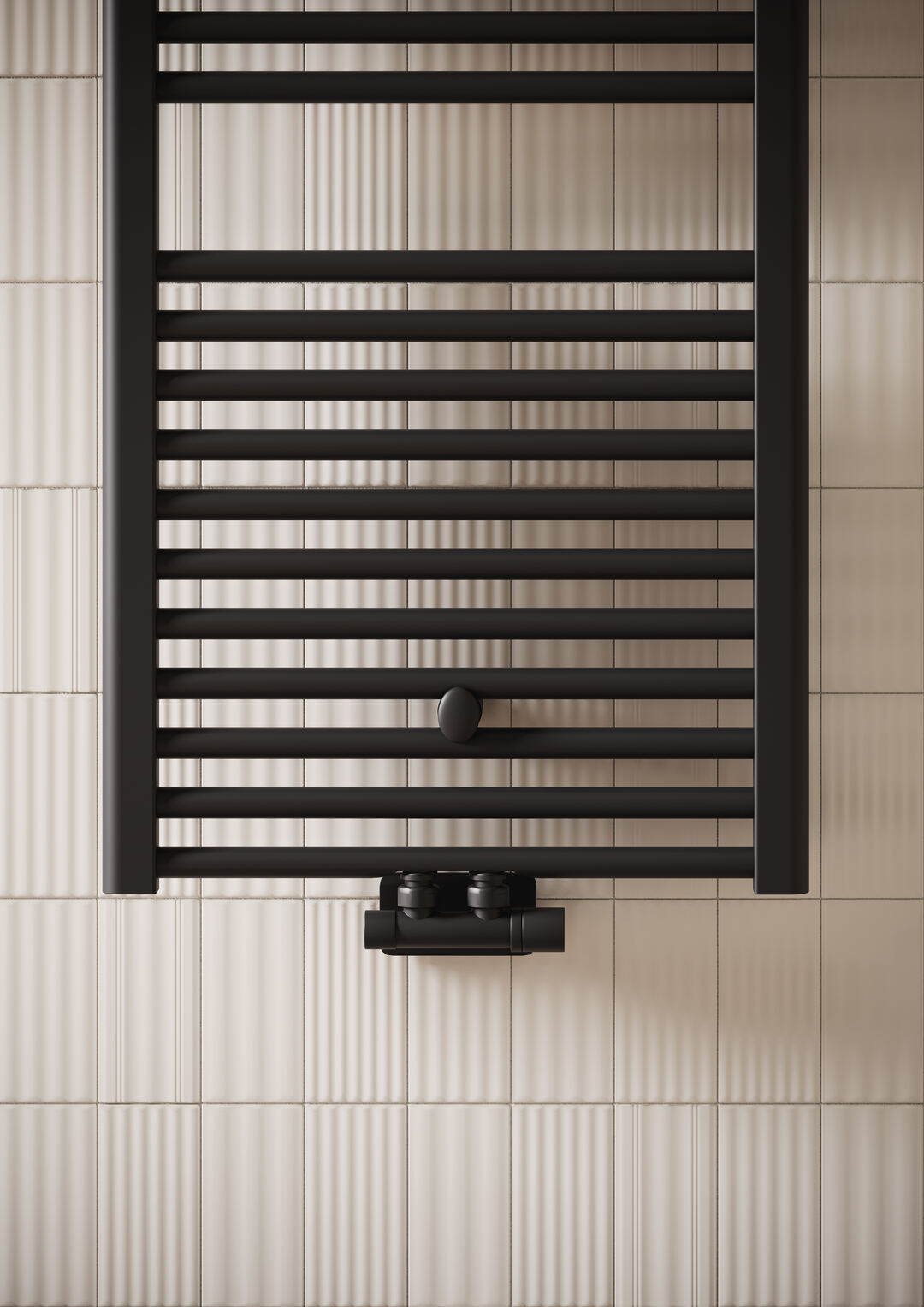 Ares, altezza 1462 mm, larghezza 530 mm, Nero Opaco, (dettaglio), con attacchi 50 mm