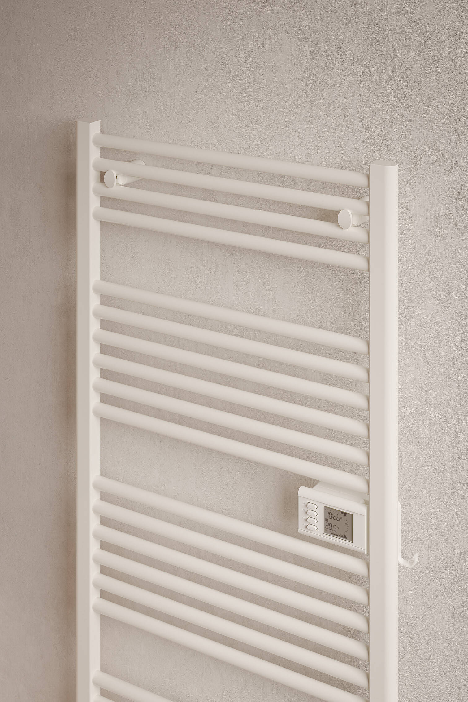Flèche E-Central, Hight 1658 mm, Lenght 600 mm, electric with central electronics, Standard White, (detail)