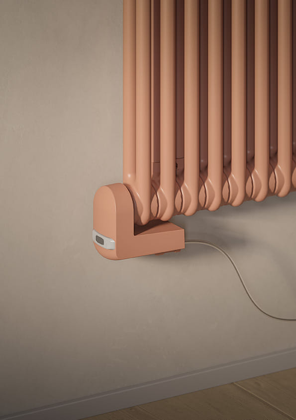 Tesi 2 Elettrico, 11 elemente, înălțimea 1853 mm, lățime 555 mm, electric, Roz Pudra - RAL 3012, (detaliu)