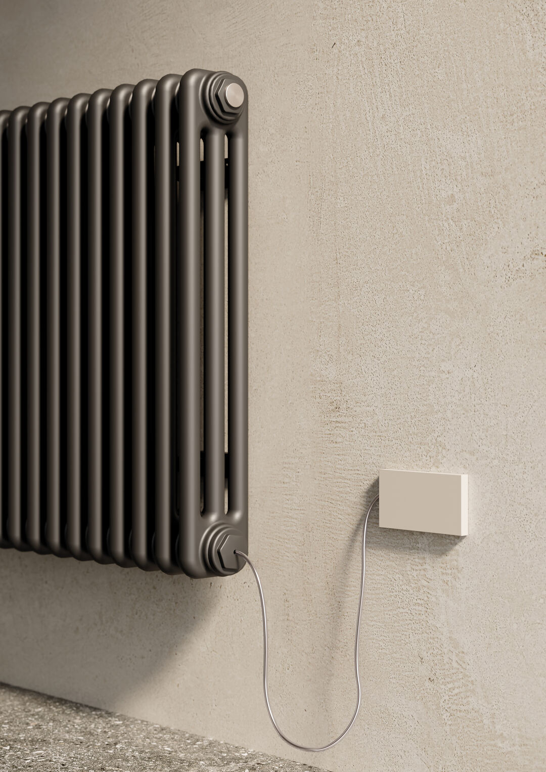 Tesi 3 Elettrico, altezza 653 mm, larghezza 870 mm, Resistenza elettrica (tipologia S), Grigio Antracite Opaco - RAL 7016, (dettaglio)