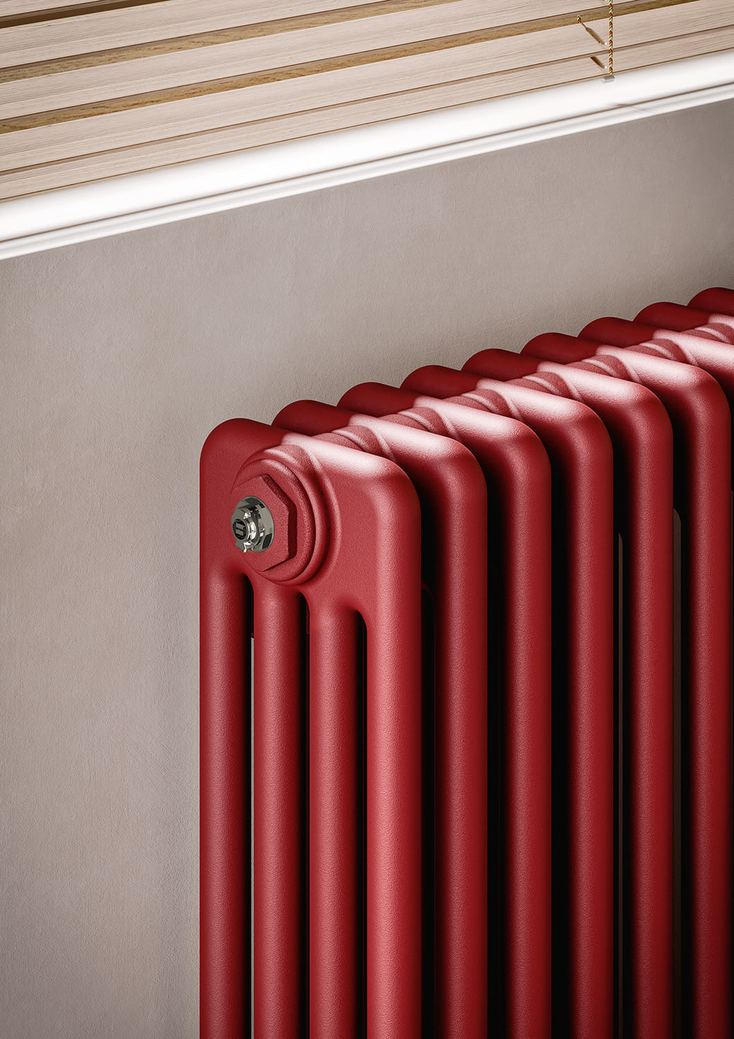 Tesi 4, 30 elements, Hight 565 mm, Lenght 1350 mm, Flame Red, (detail)
